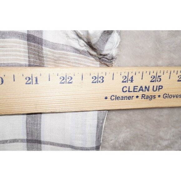 Tommy Bahama 100% Linen Plaid Button Down Shirt Size Large - Picture 13 of 16